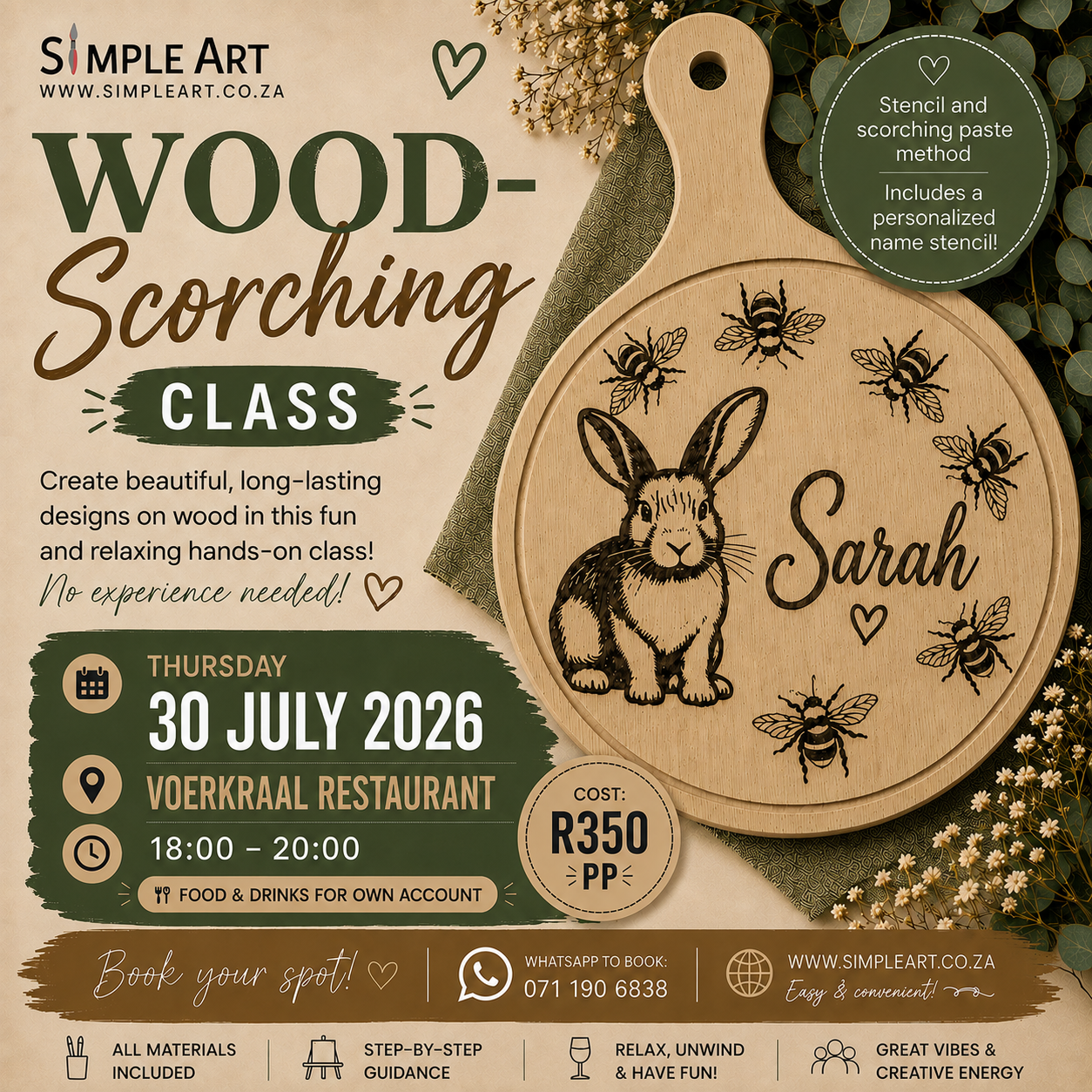 30 July 2026- Wood-Scortching - Voerkraal, Risiville